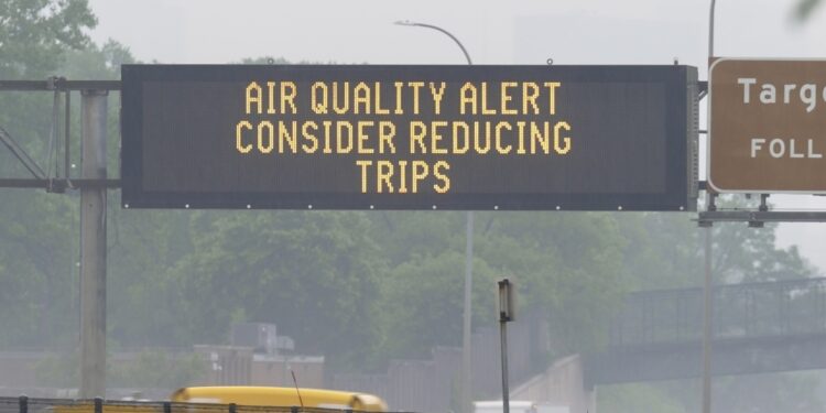 Millions of Americans across four states—Minnesota, Wisconsin, Colorado, and New Jersey—are being urged to stay indoors and avoid strenuous activity this weekend due to dangerous air quality. Smoke from massive Canadian wildfires is drifting south, prompting the National Weather Service (NWS) to issue air quality warnings.