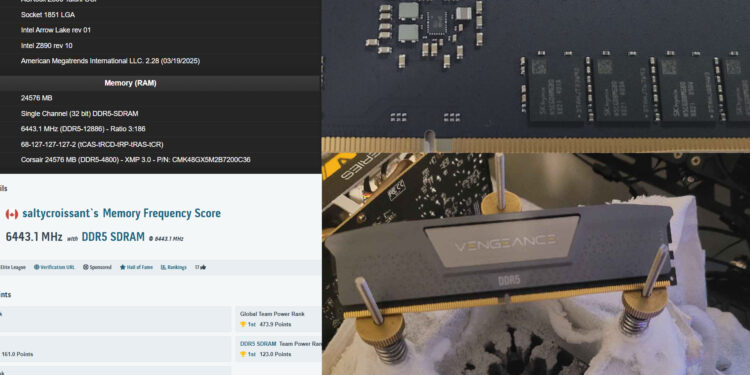 Saltycroissant Smashes World Record with CORSAIR Vengeance DDR5 RAM