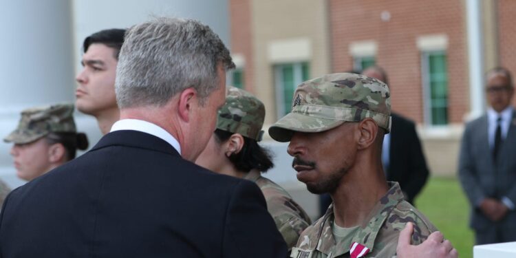 Heroic Soldier Rushes to Aid During Gunfire