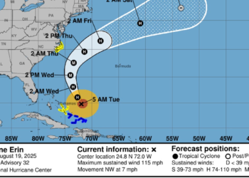 Where is Hurricane Erin? Check the path tracker and spaghetti models.