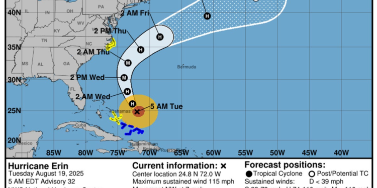 Where is Hurricane Erin? Check the path tracker and spaghetti models.