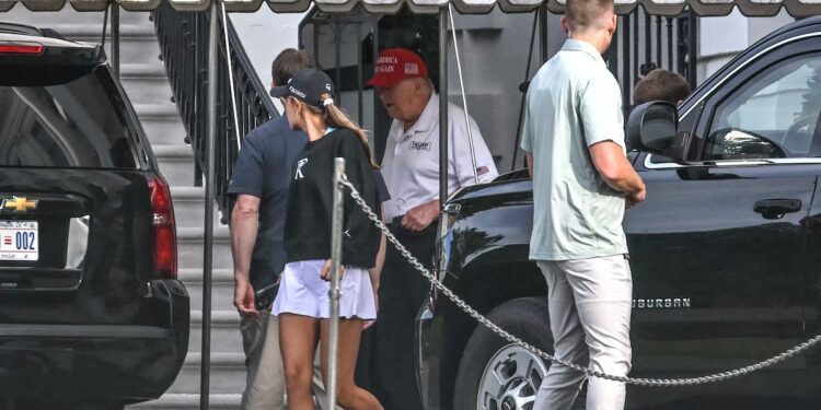 Trump Spent Labor Day Golfing With Grandkids in Virginia