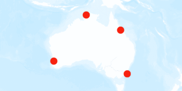 Map Shows Where Australia Allows US Warships to Reload Weapons