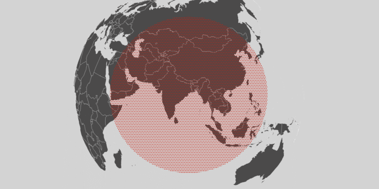 Map Shows Range of India’s Agni-5 Nuclear Missile