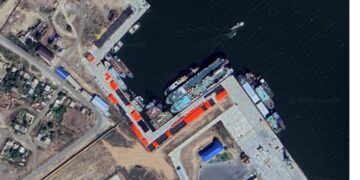 Ukraine’s military struck the Russian port of Olya on Thursday, just one day before U.S. President Donald Trump was set to meet with Russian President Vladimir Putin in Anchorage, Alaska.