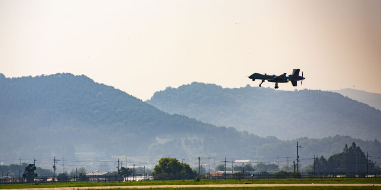 Photos Show US Reaper Attack Drone on North Korea’s Doorstep
